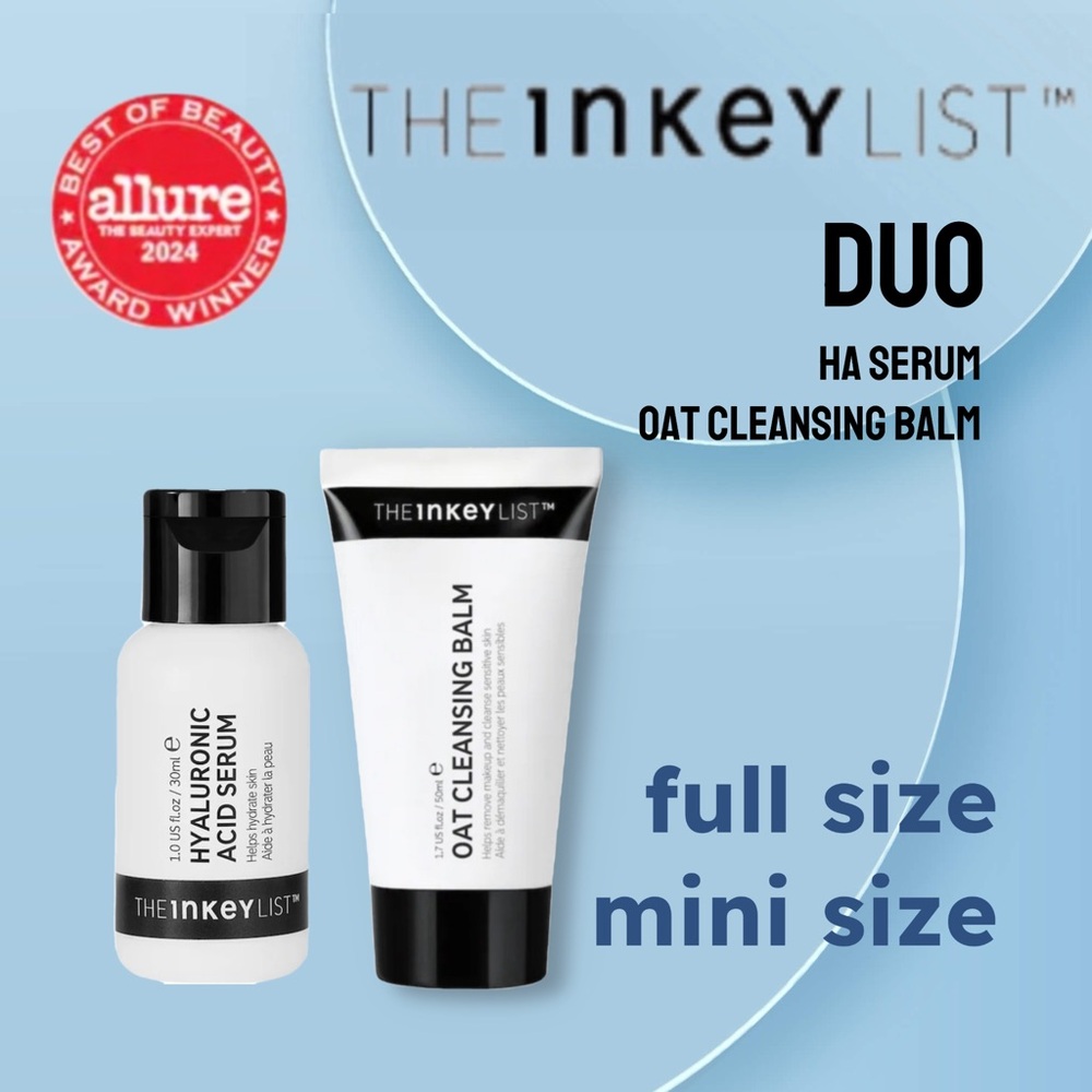 🌟🆕*NEW* INKEY LIST | FULL / MINI | DUO Oat Cleansing Balm + HA Serum